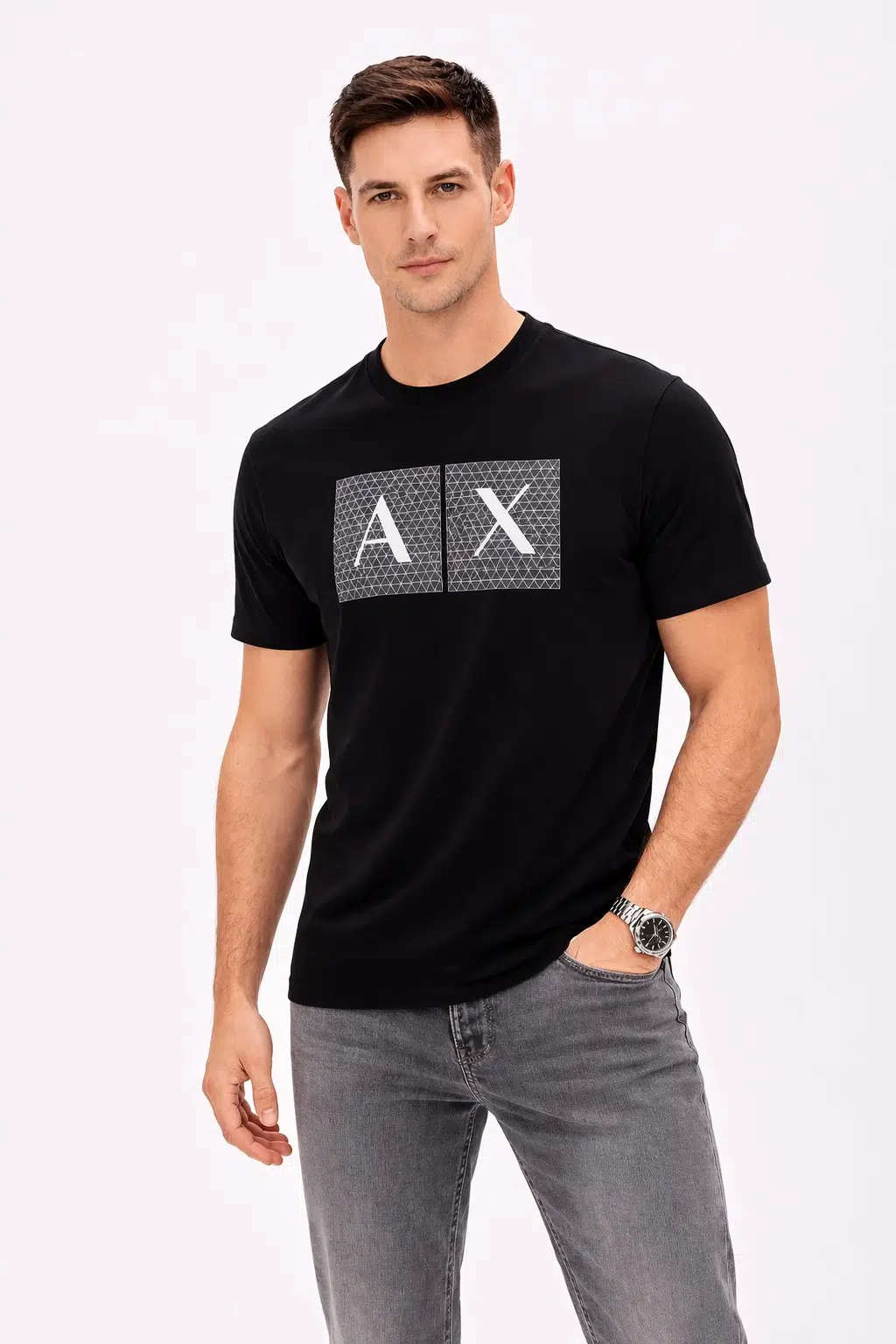 ARMANİ Erkek Sıfır Yaka T-shirt 8NZTCKZ8H4Z - SİYAH