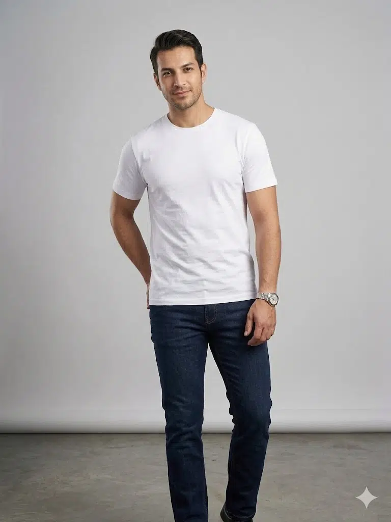 Centilmen Erkek Bisiklet Yaka Düz Sade Klasik T-Shirt 2517044 - HAKİ