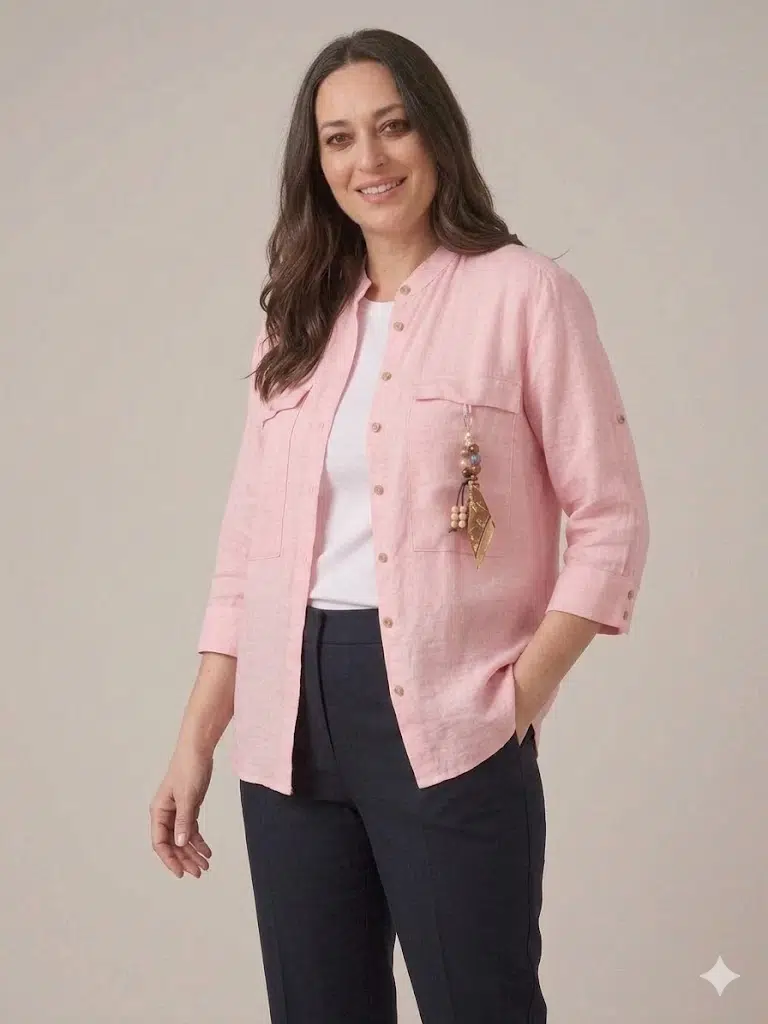 DOSSO DOSSİ Aksesuar Detaylı Bluz 1183 - PEMBE