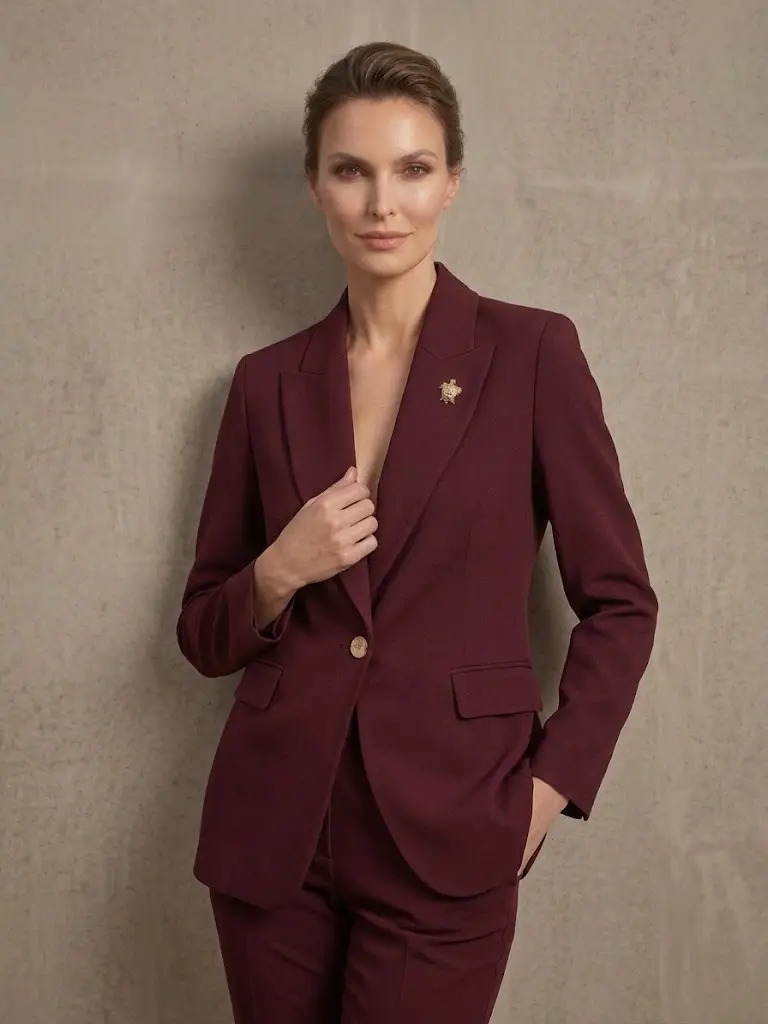 EKOL Tek Düğmeli Klasik Blazer Ceket 4505 - MÜRDÜM