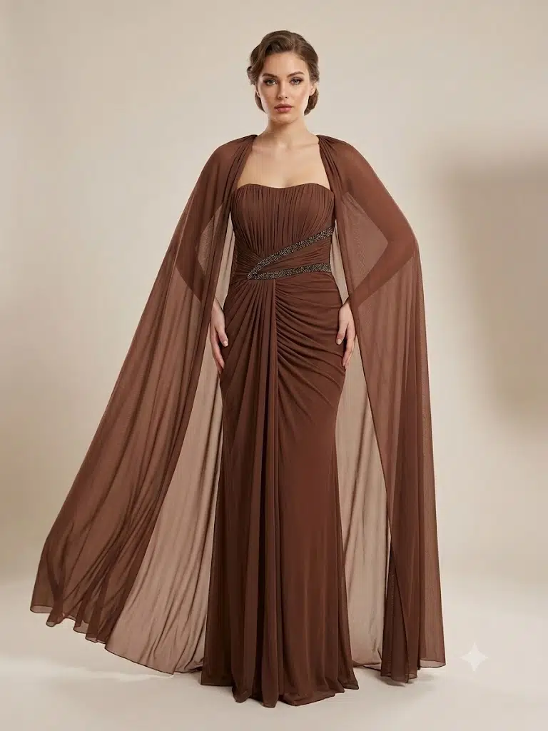 FOR COSTUME ABİYE ELBİSE 10491 - A.KAHVE
