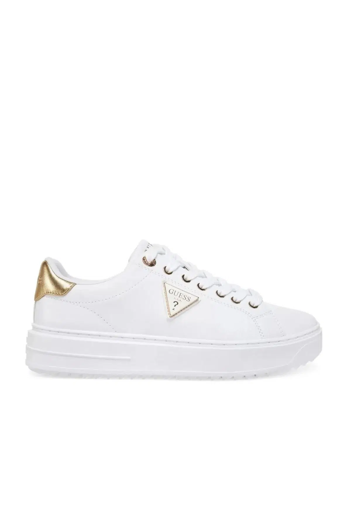GUESS Denesa12 Leather Ayakkabı FLJD12LEA12 - BEYAZ-GOLD