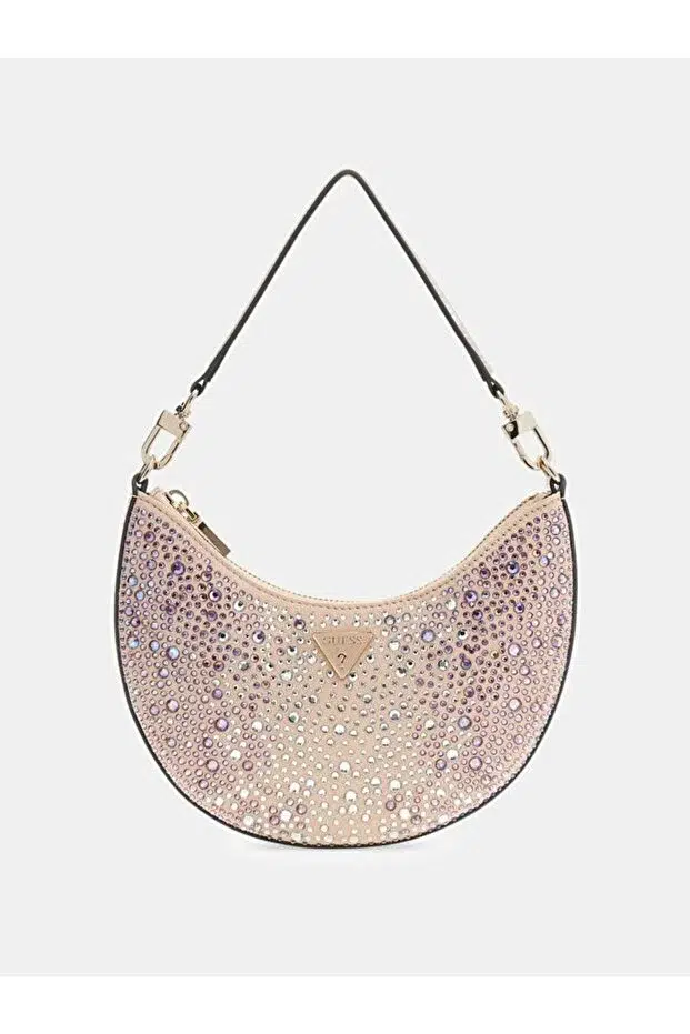 GUESS Tasmin Taş Detaylı Hobo Çanta HWEG9931720 - PEMBE