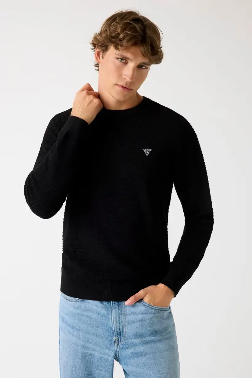 GUESS SWEAT M6YQ24K4245 - SİYAH