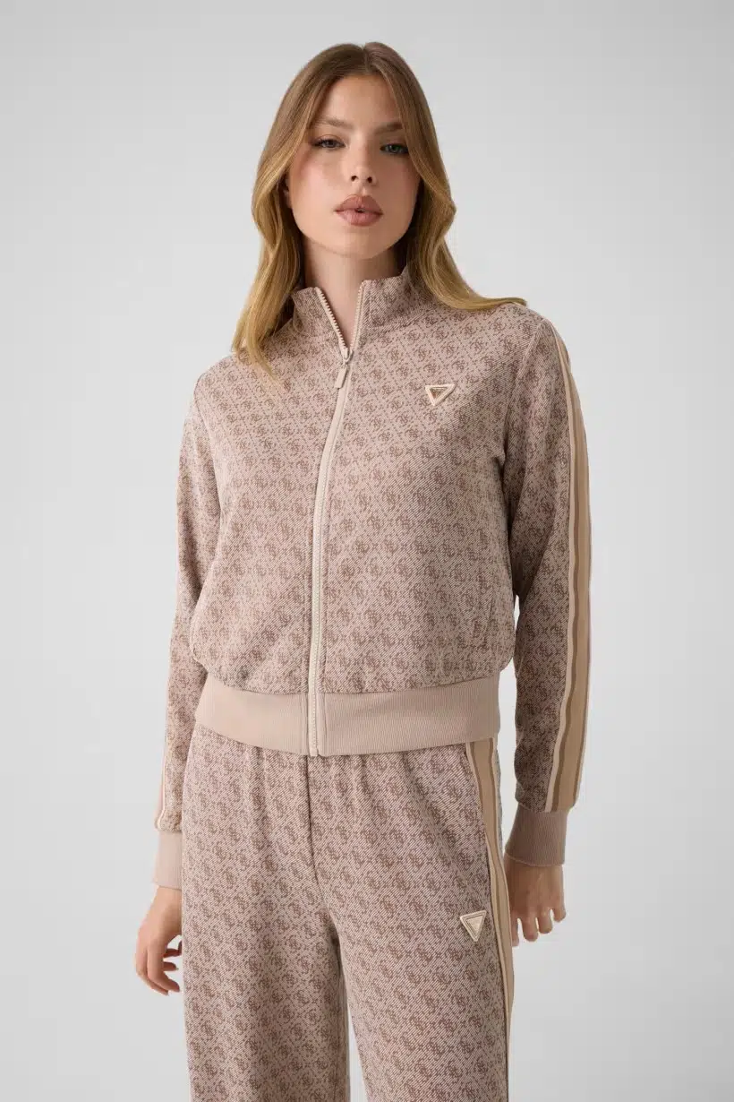 GUESS 4G logolu sweatshirt V6YQ28K5183 - KAHVE