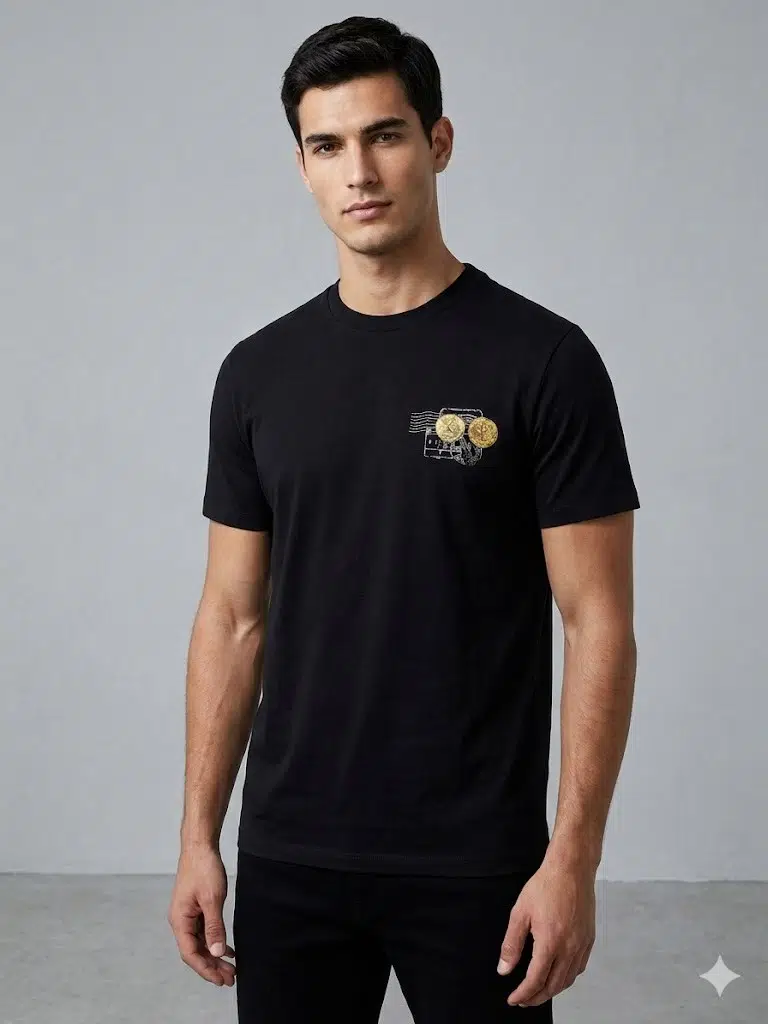 GUESS Erkek Modern Kesim Bisiklet Yaka T-Shirt M6GI37K3318 - SİYAH