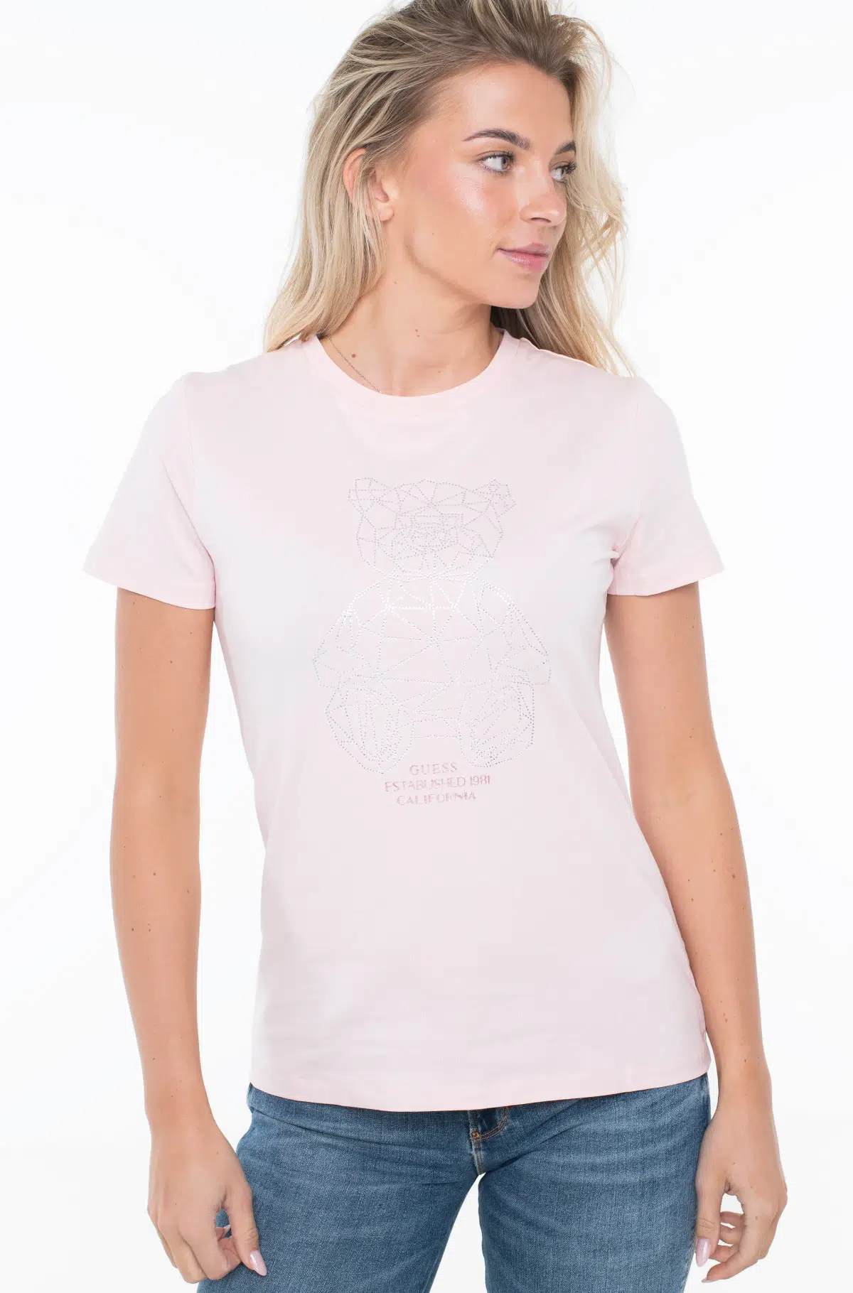 GUESS T-SHIRT V6GI12K3325 - PEMBE