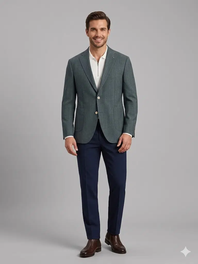 HAVAN Erkek Ekose Slim Fit Blazer Ceket 2V26F0056 - YEŞİL