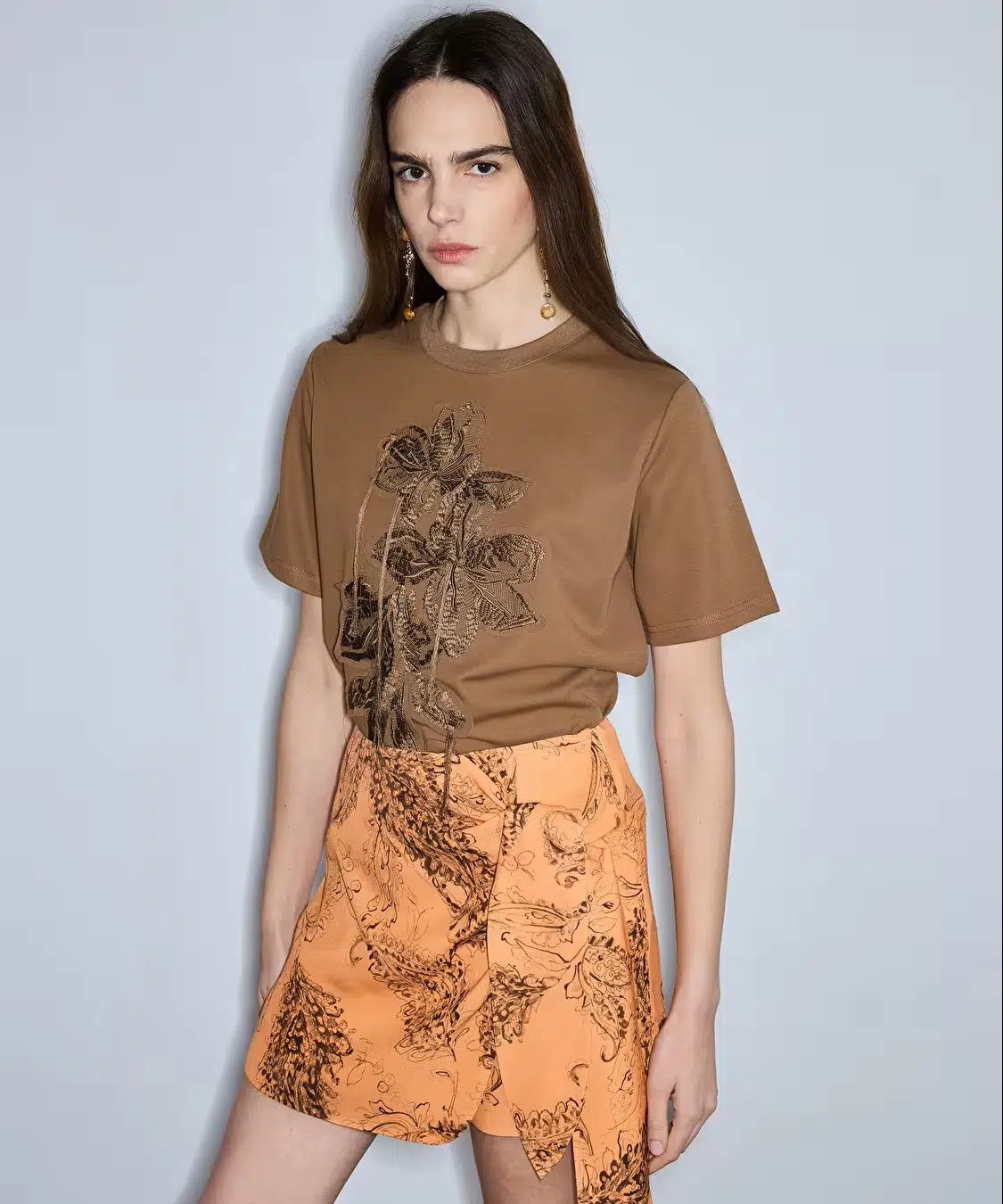 İPEKYOL Nakış Aplikeli Püsküllü T-Shirt IS1260070113