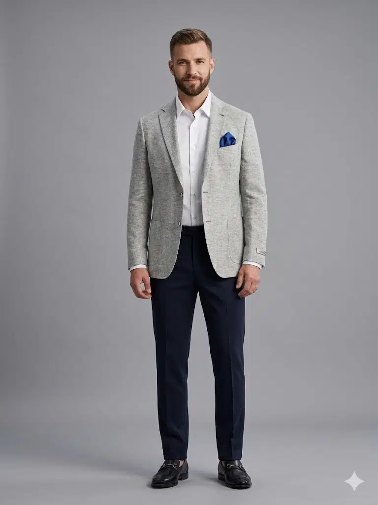 KİP Keten Dokulu Slim Fit Erkek Blazer Ceket 2521 - YEŞİL