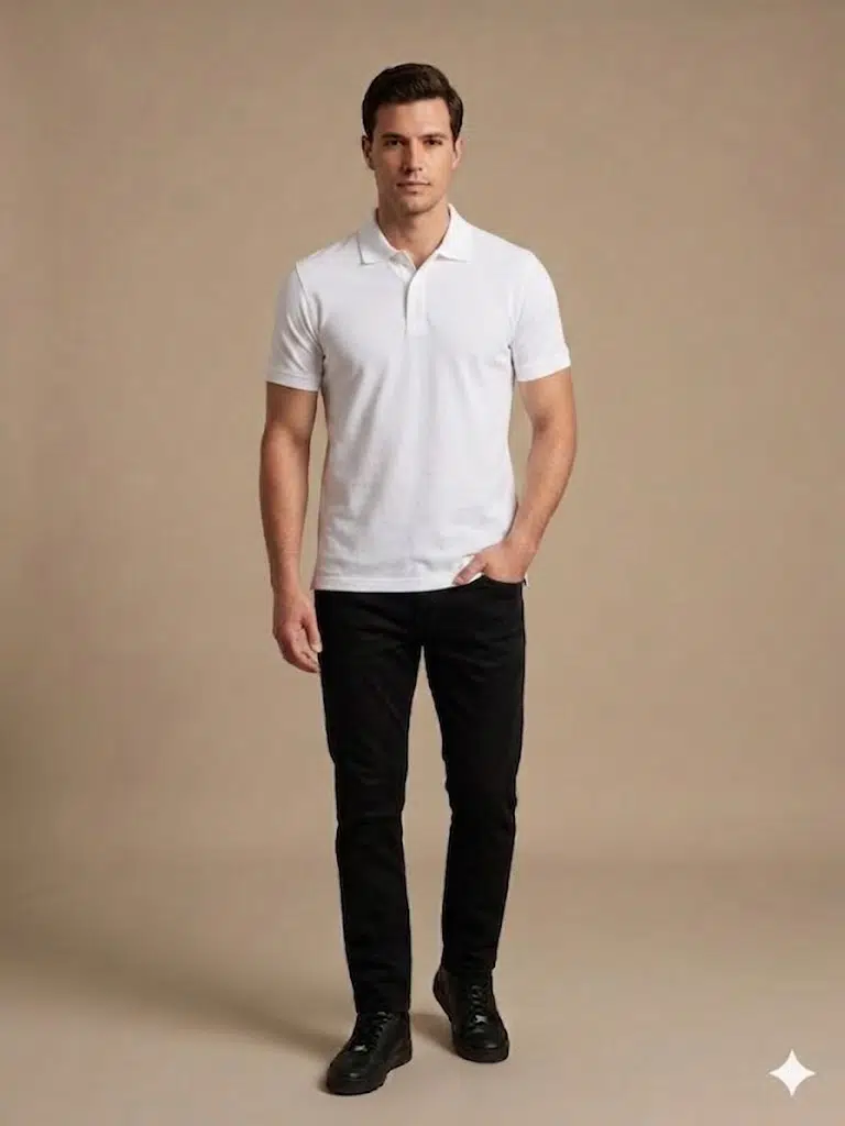 KİP Erkek Polo Yaka Basic T-Shirt 1830 - BEYAZ