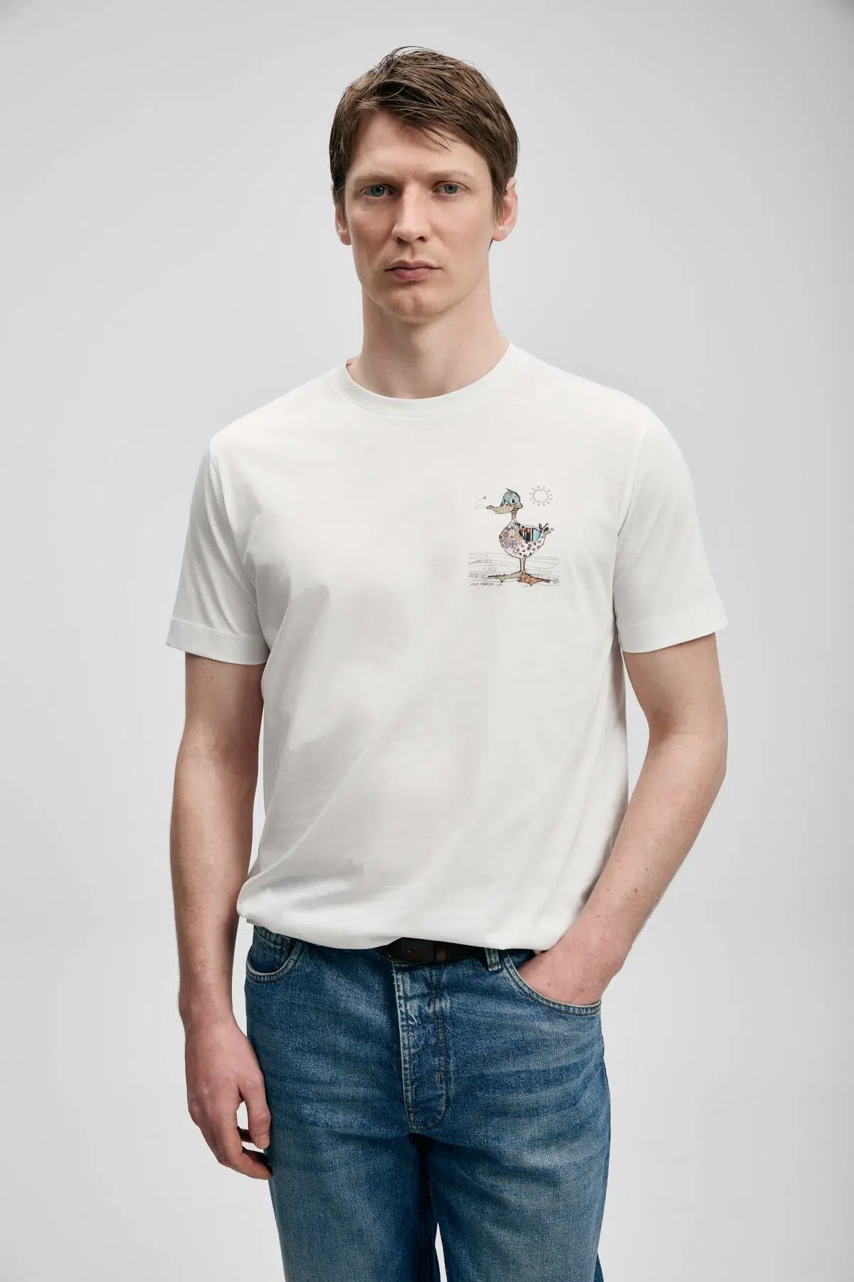 LUFİAN T-SHIRT 111020313 - KIR.BEYAZ