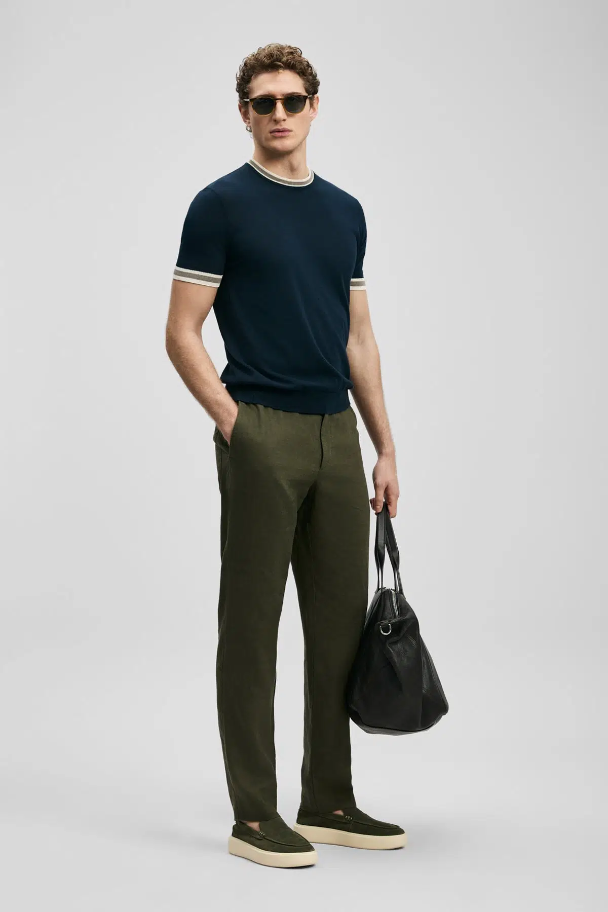 LUFİAN Karl Smart Erkek Chino Pantolon Slim Fit 111190363 - YEŞİL