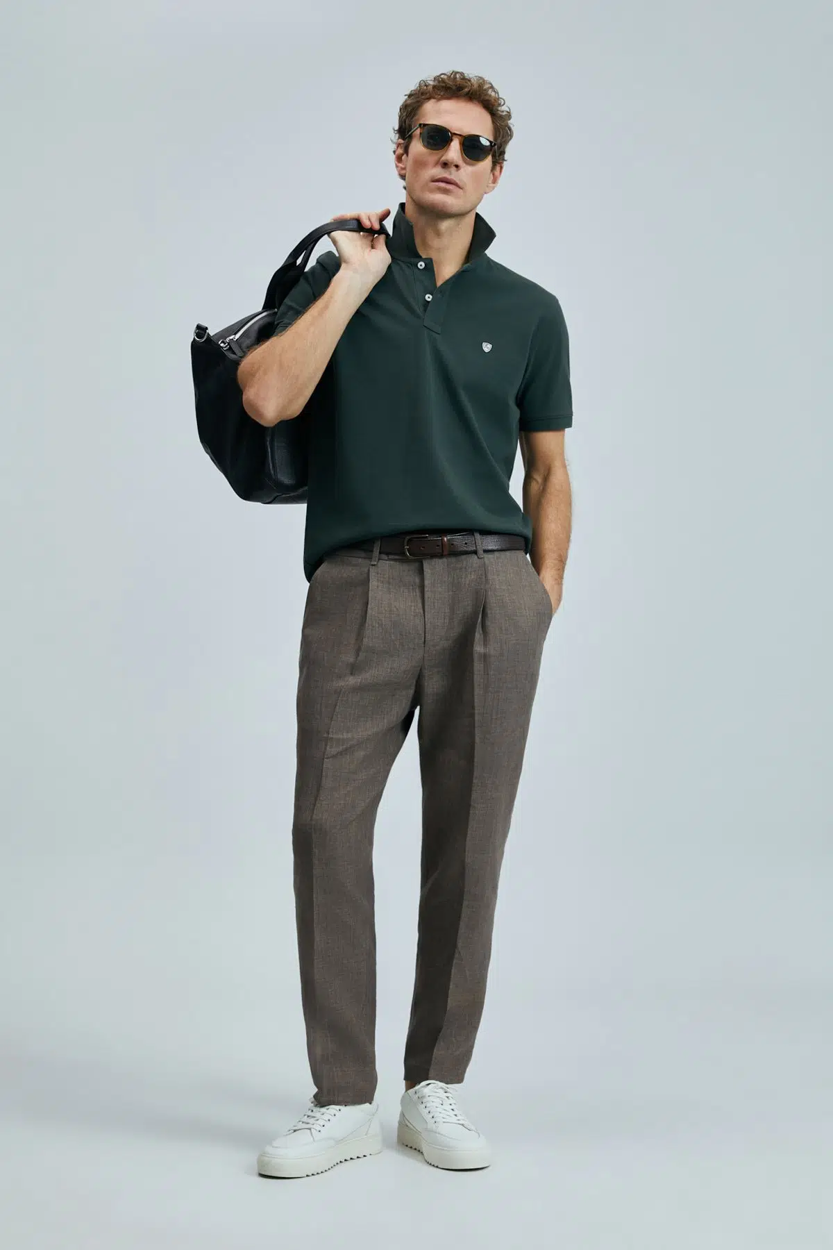 LUFİAN Laon Smart Erkek Polo T-Shirt 111040206 - HAKİ