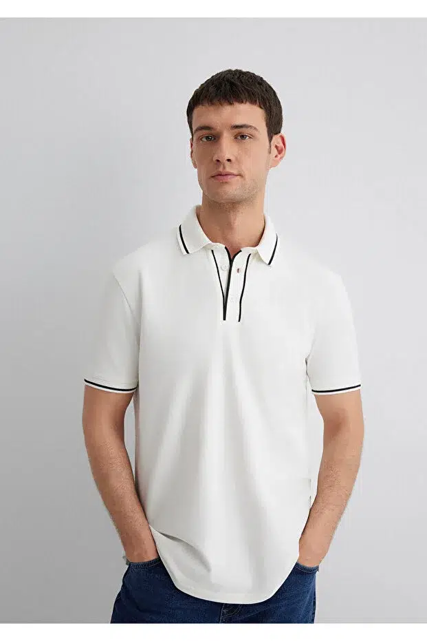 MAVİ Erkek Polo T-Shirt M0612648-70057 - EKRU