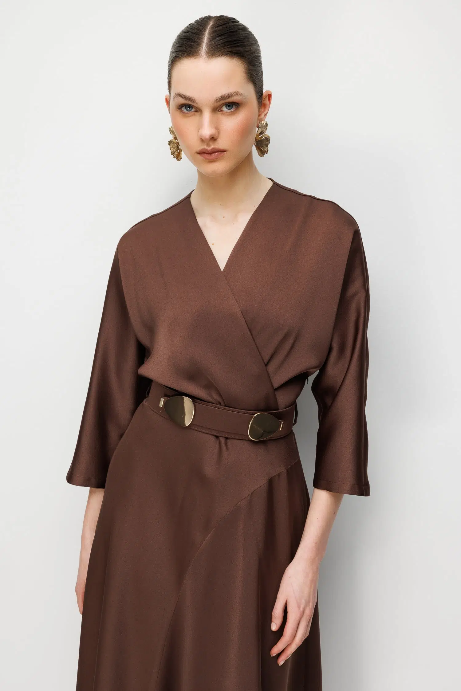 MODAİLGİ ELBİSE 60024 - KAHVE