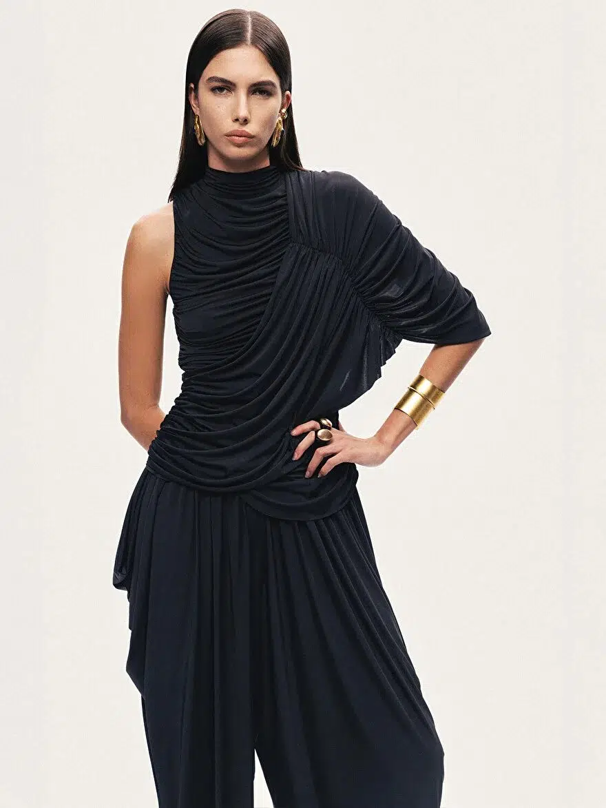 NOCTURNE BLUZ 6248 - SİYAH