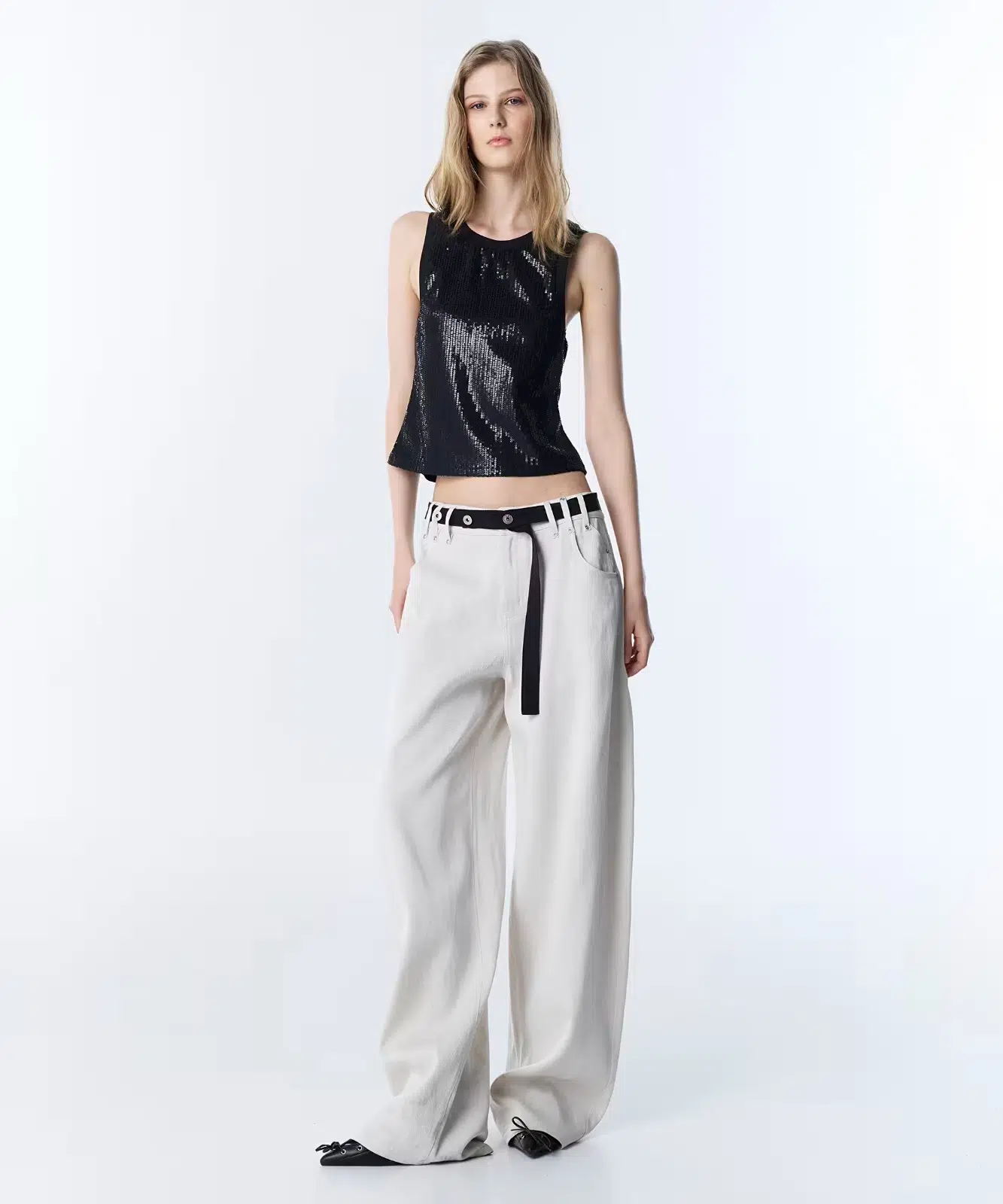 TWIST Kontrast Kuşaklı Baggy Pantolon TS1260003126 - NATUREL