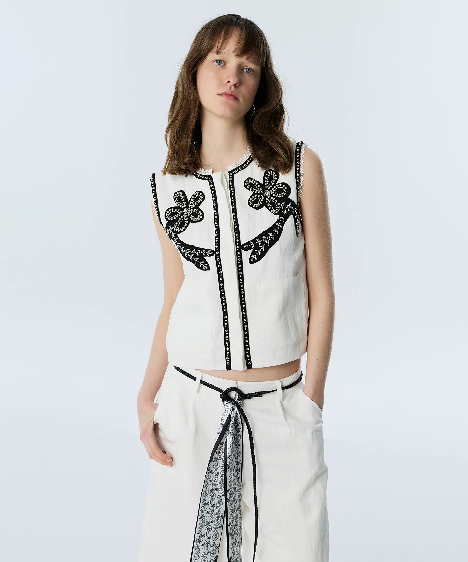 TWIST Floral Patch'li Yelek TS1260007027