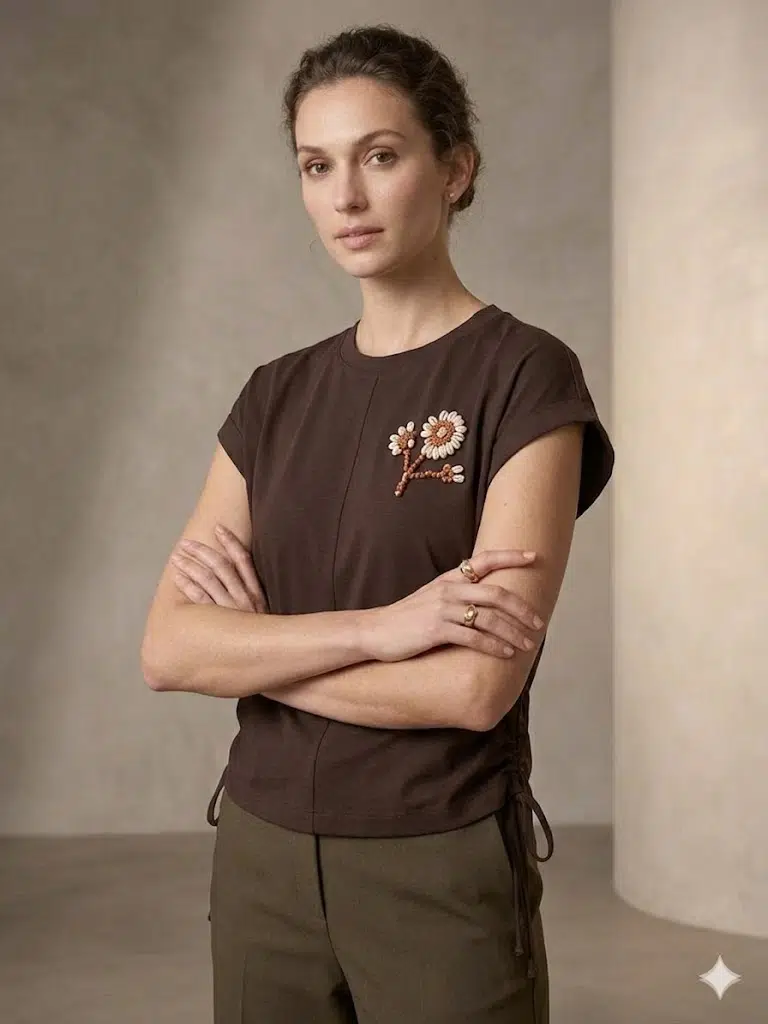 UNIQUE T-SHIRT 262002 - KAHVE