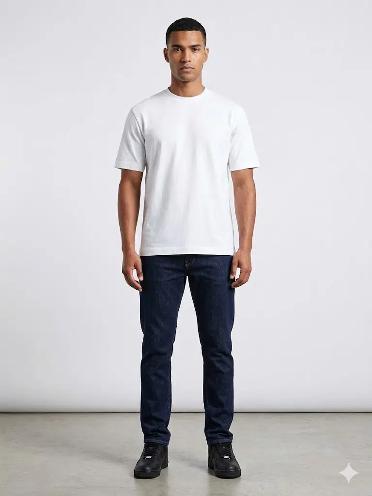 VAGANZA Modern Fit Siyah Erkek Basic T-Shirt 1000 - BEYAZ